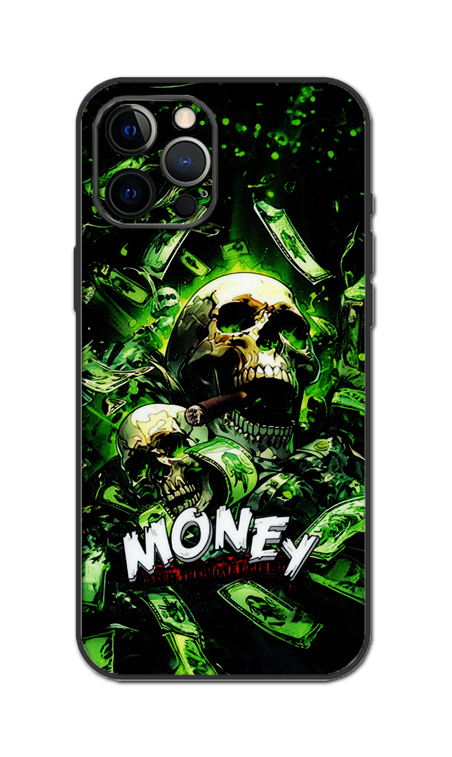 Skull Money Embossed Quality Skin For All Model
