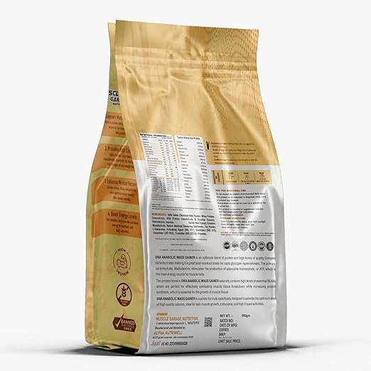 MuscleGarage Nutrition DNA Anabolic Mass Gainer, / 2.47Kg (6LBS) Bag,