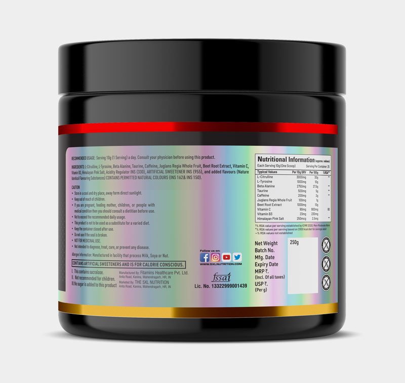 5XL RED EYES INTENSE PRE WORKOUT 250gm