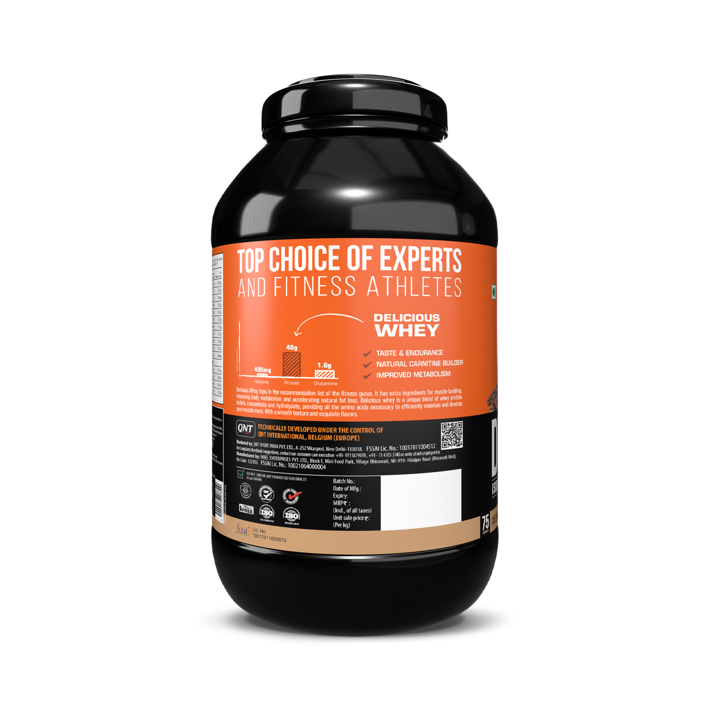 QNT DELICIOUS ISOLATE AND HYDROLYSATE PROTEIN, 2.5KG