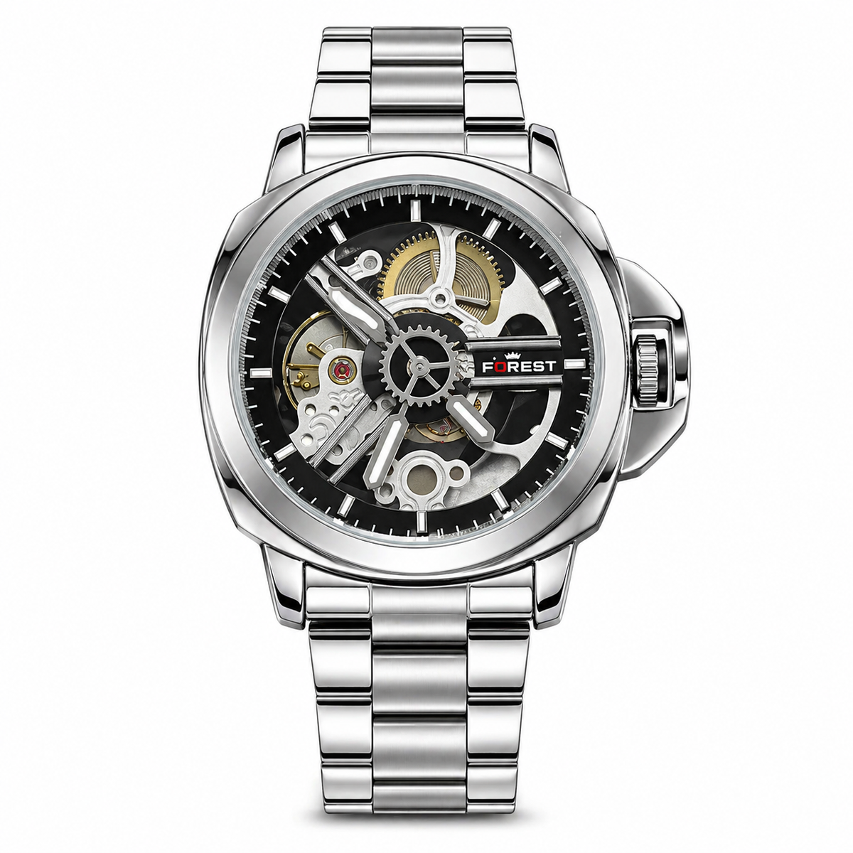 Forest Skeleton Watch for Men | Steel Watch