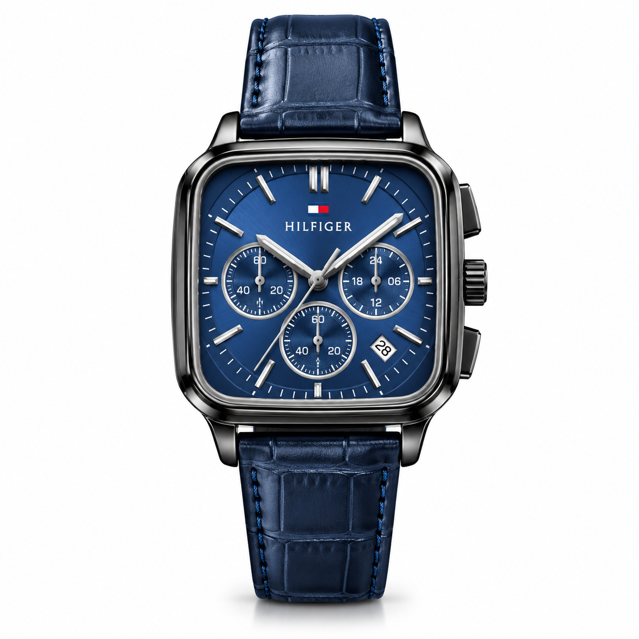 Tommy Hilfiger Bank Square Navy Blue Watch