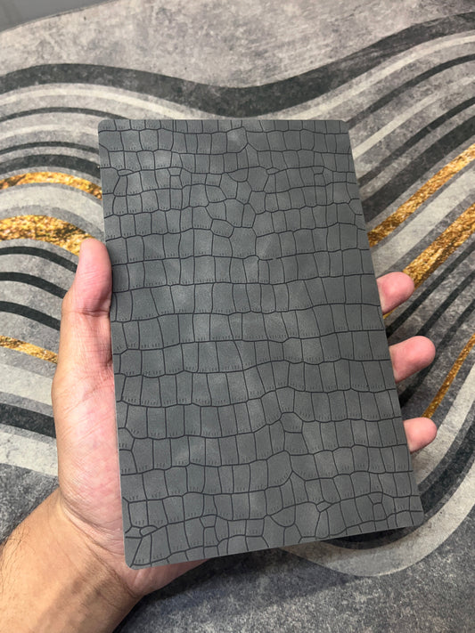 Grey Honeycomb Pattern 3M Vegan Leather High Quality Skin