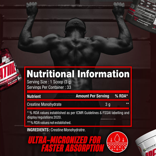 Doctor Choice Creatine Monohydrate 250gm - 78 serving