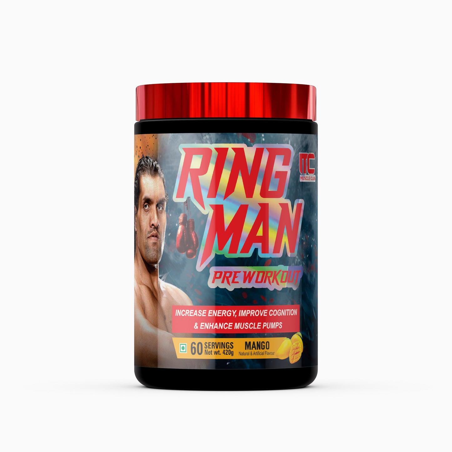 Ring Man Pre Workout by The Great Khali, 2000mg Beta-Alanine & 200mg Caffeine