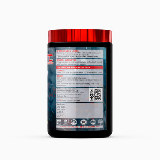 Ring Man Pre Workout by The Great Khali, 2000mg Beta-Alanine & 200mg Caffeine