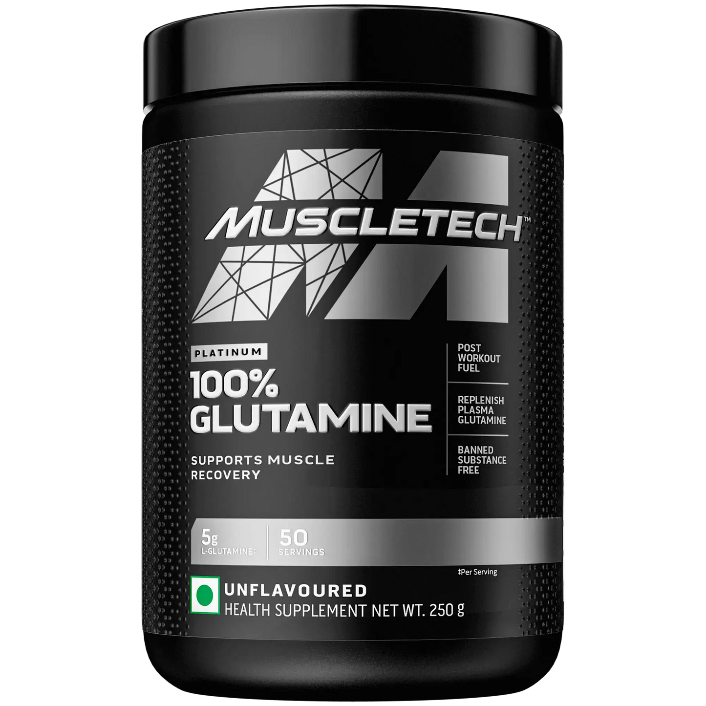 Muscletech™ Platinum 100% Glutamine POST-TRAINING RECOVERY SUPPORT - 250gm