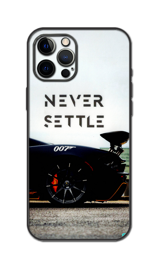 Never Settle Embossed Quality Skin For All Model