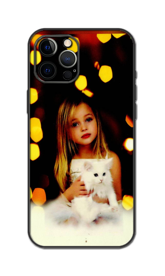 Cute Girl WithCat Embossed Quality Skin For All Model