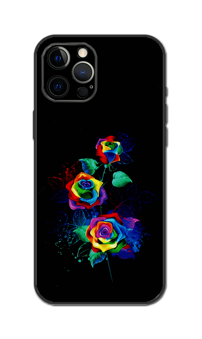 Neon Flowers Embossed Quality Skin For All Model