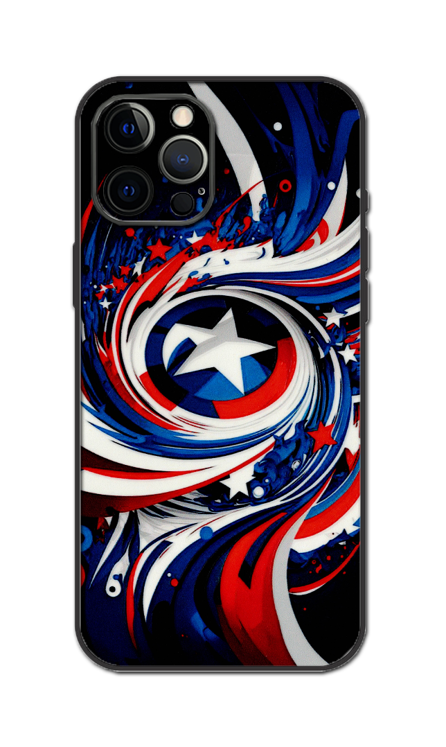 Captain Marvel Shield Embossed Quality Skin For All Model