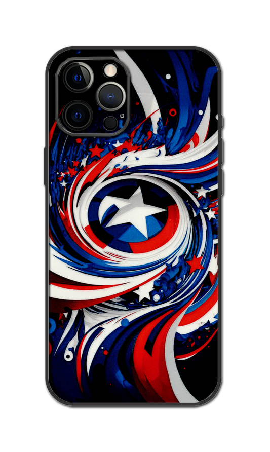 Captain Marvel Shield Embossed Quality Skin For All Model