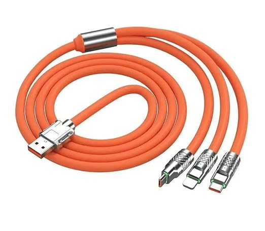120W Charger Cable, 3 in 1 Fast Charging Data Cable