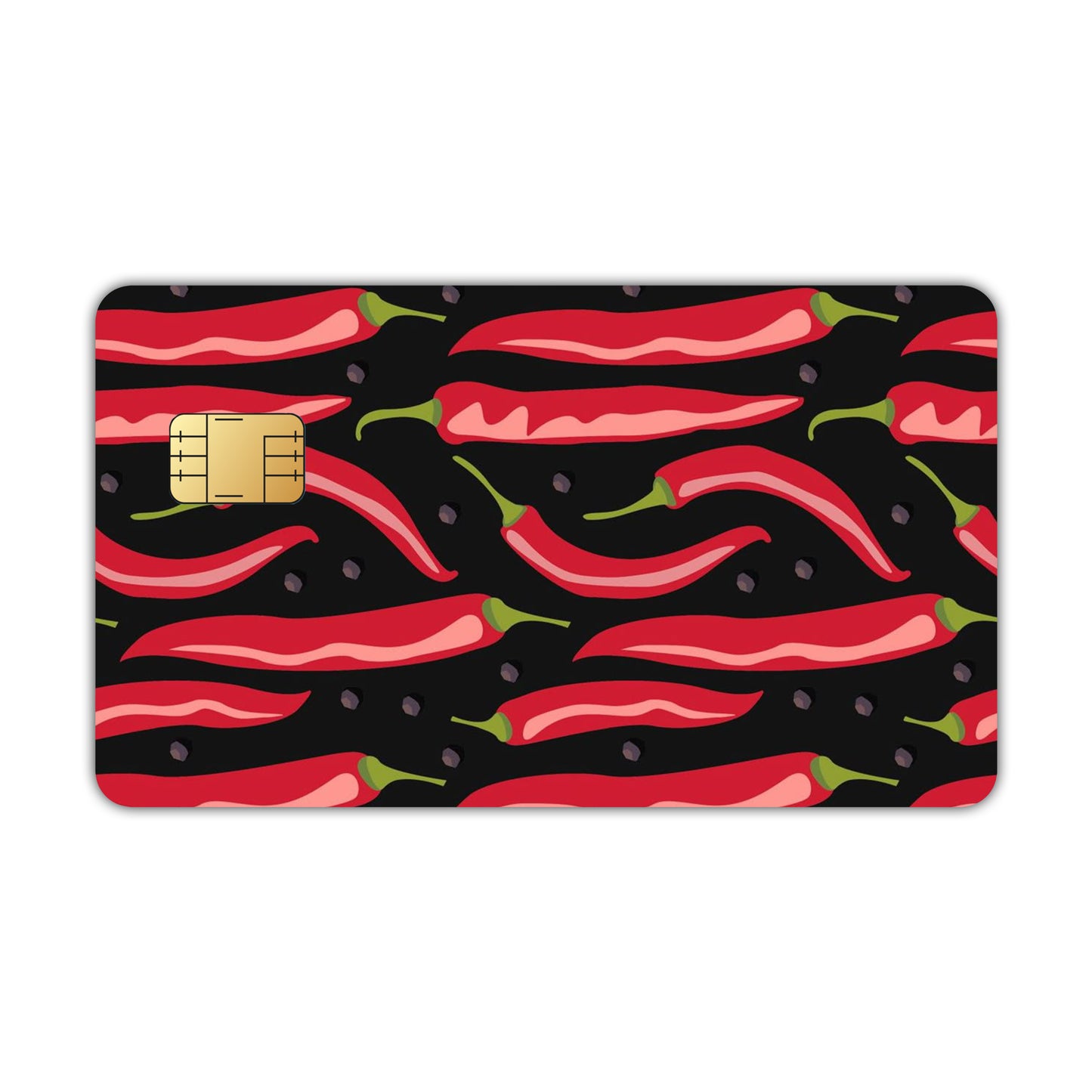 Red Chilli Pepper Pattern Card Skin
