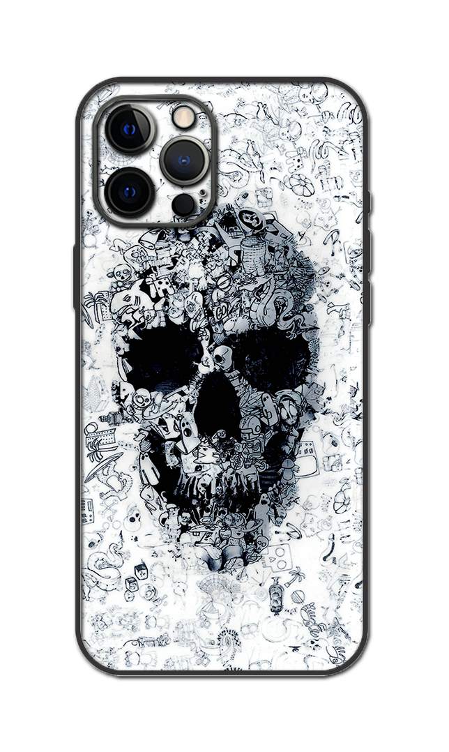 Skeleton Head Embossed Premium Quality Skin For All Model