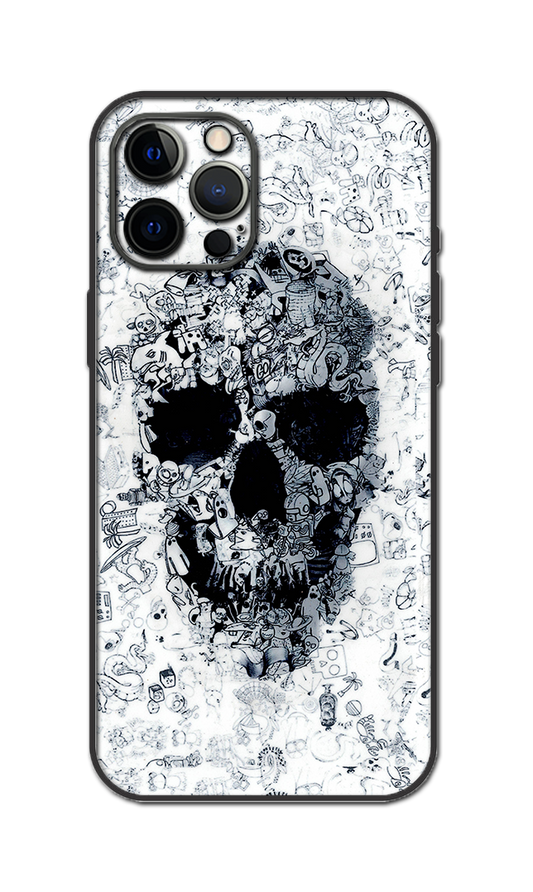 Skeleton Head Embossed Premium Quality Skin For All Model