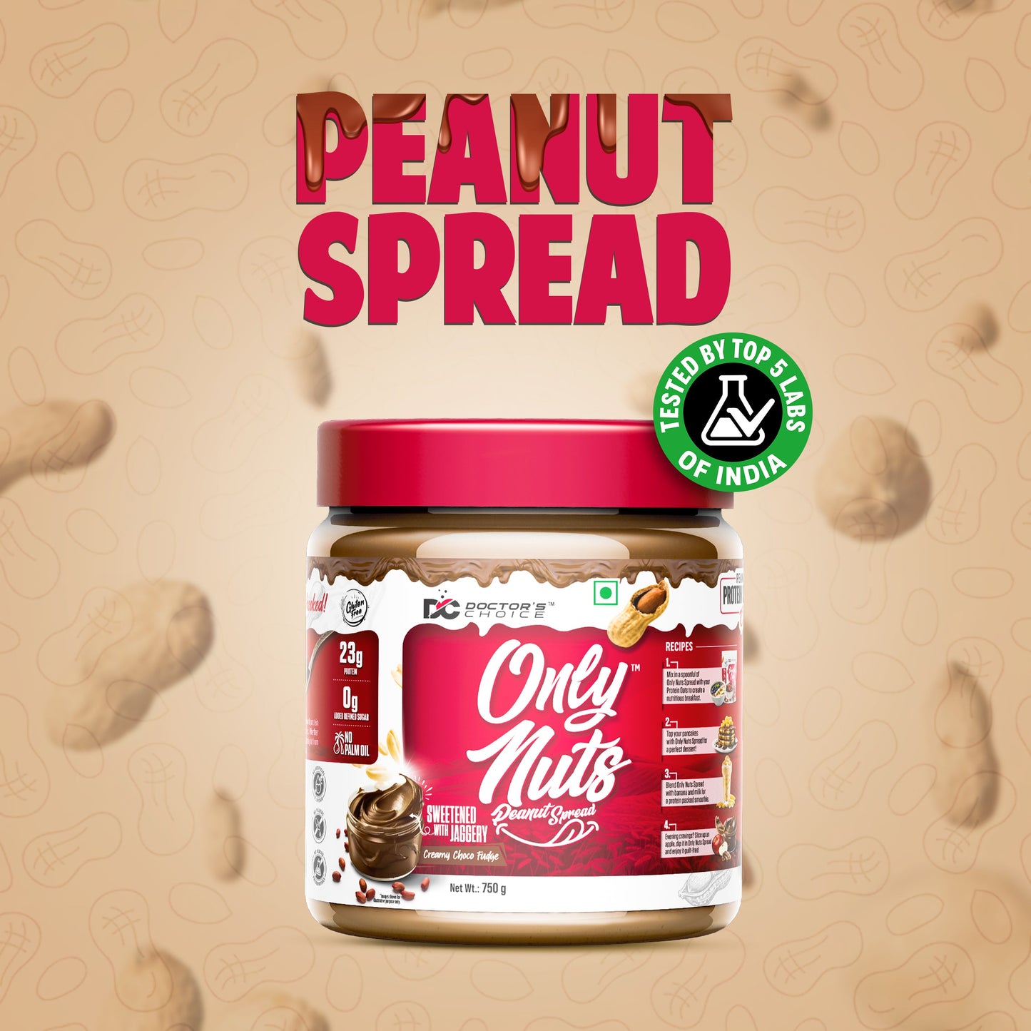 ONLY NUTS - Peanut Spread Creamy Choco Fudge