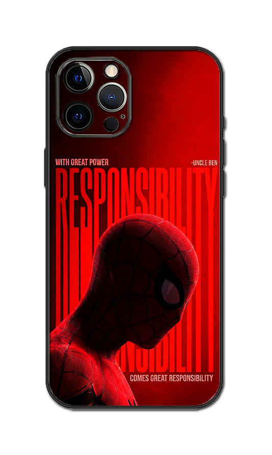 Marvel Spider-Man 'With Great Power' Quote High Quality Phone Skin
