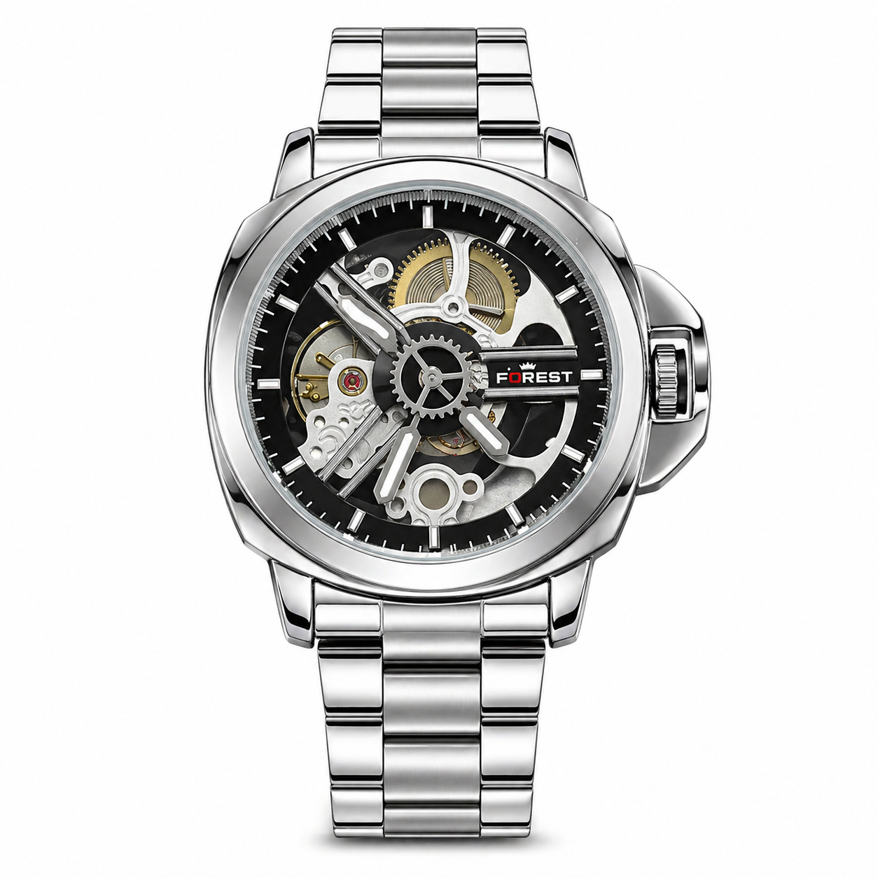 Forest Skeleton Watch for Men | Steel Watch
