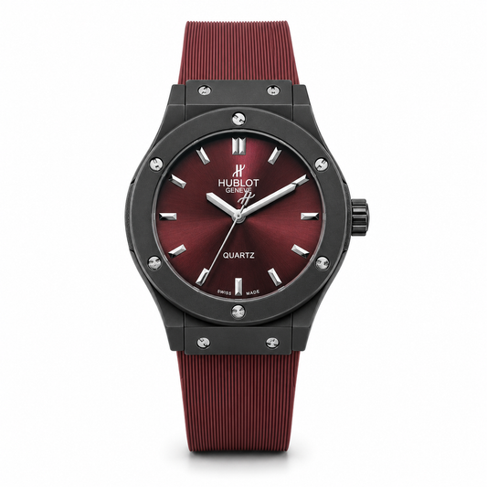 Hublot Classic Fusion Quartz Burgundy/Burgundy Dial Watch
