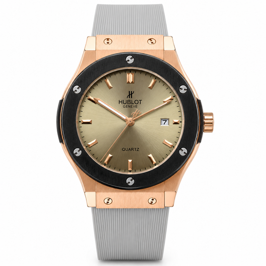 Hublot Classic Fusion Quartz King Gold Black Ceramic Watch