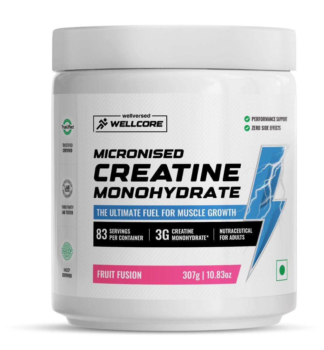 Wellcore - Pure Micronised Creatine Monohydrate | Kiwi Kick (307g, 83 servings)