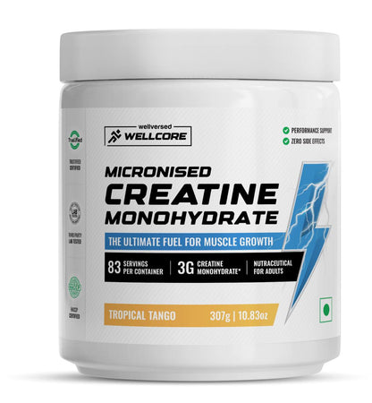 Wellcore - Pure Micronised Creatine Monohydrate | Kiwi Kick (307g, 83 servings)