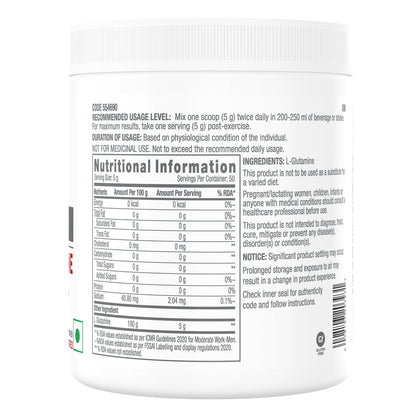 GNC Pro Performance L-Glutamine - 250gm (New Packing)