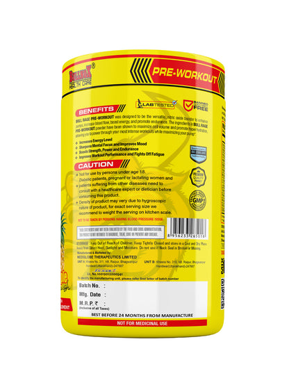 Bullnox Bull Rage Pre Workout 40 Serving  (280 g, Mango)